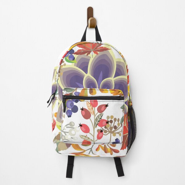 Item preview, Falling Leaves Blueberries Rosehips And Flowers Pattern designed and sold by TeeBeesDesign.