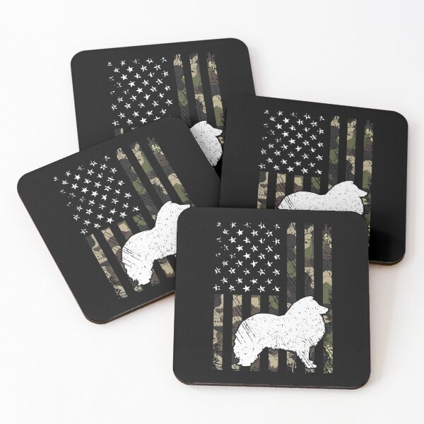 Item preview, Shetland Sheepdog Camouflage USA Flag designed and sold by rafaeltto.