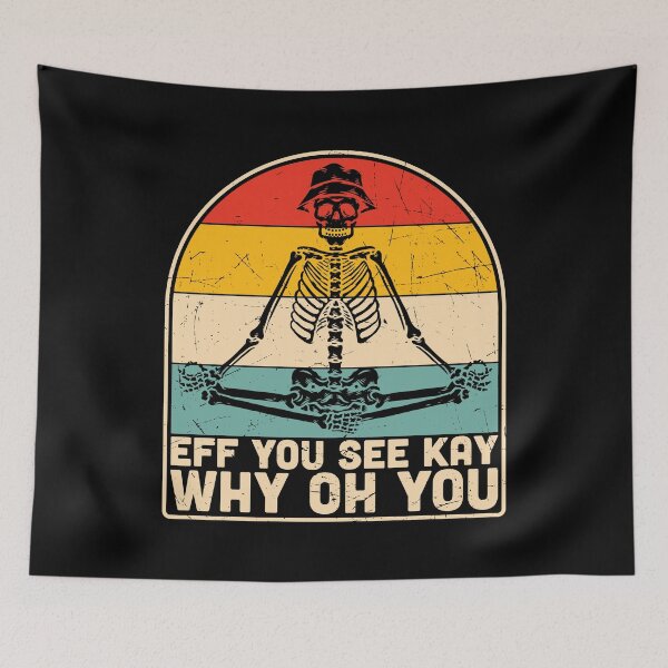 Item preview, Eff you see kay why oh you funny vintage skeleton shirts designed and sold by kamilbogaty1.