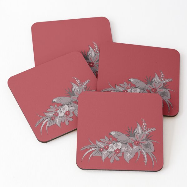 Item preview, African grey parrot: vignette 1 (red) designed and sold by selfproclaimd.