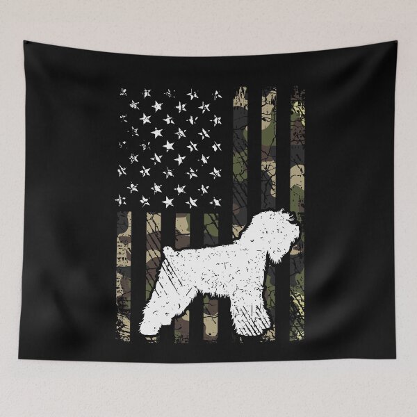 Item preview, Soft Coated Wheaten Terrier Camouflage USA Flag designed and sold by rafaeltto.