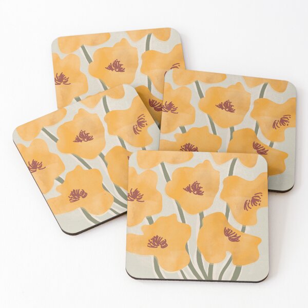 Item preview, Abstract Yellow Florals Kkot designed and sold by MercuryV.