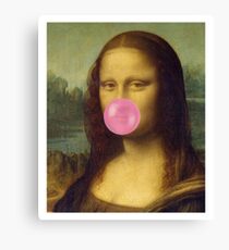 The Bubble Gum Mona Lisa Canvas Print