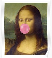 The Bubble Gum Mona Lisa Poster
