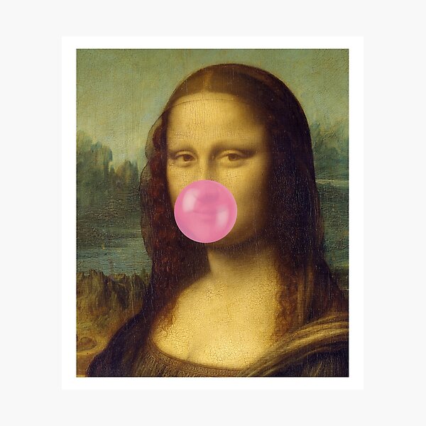 The Bubble Gum Mona Lisa Photographic Print