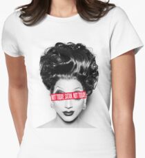 Not today, Satan. Not today. Women's Fitted T-Shirt