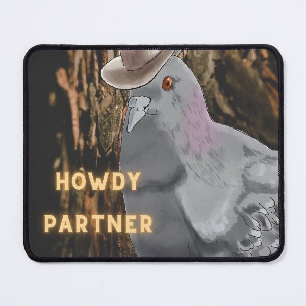 Item preview, Howdy Partner - Pigeon with Cowboy Har designed and sold by BunnyBizarre.