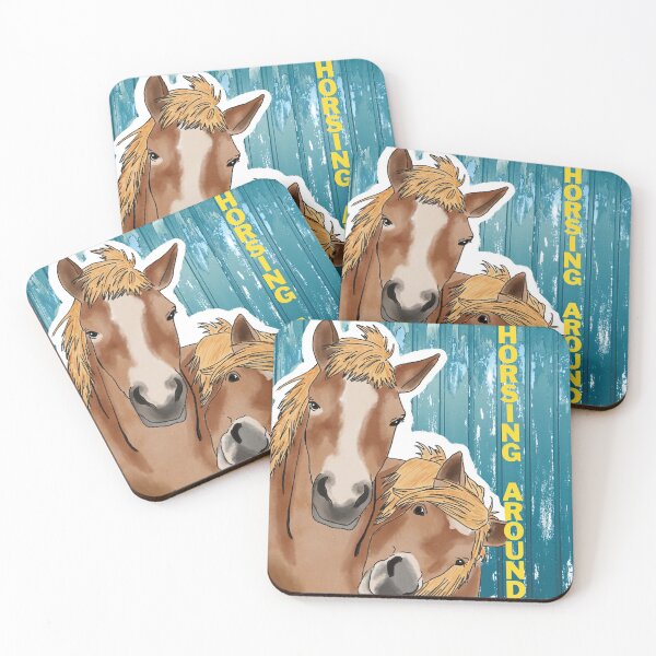 Item preview, Horsing Around - Two Blonde Flaxen Horse Palomino designed and sold by BunnyBizarre.