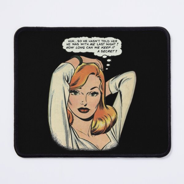 Item preview, Red Head Blonde Vintage Romance Comic Book And Secret Affair Slogan  designed and sold by TrulyEpoque.