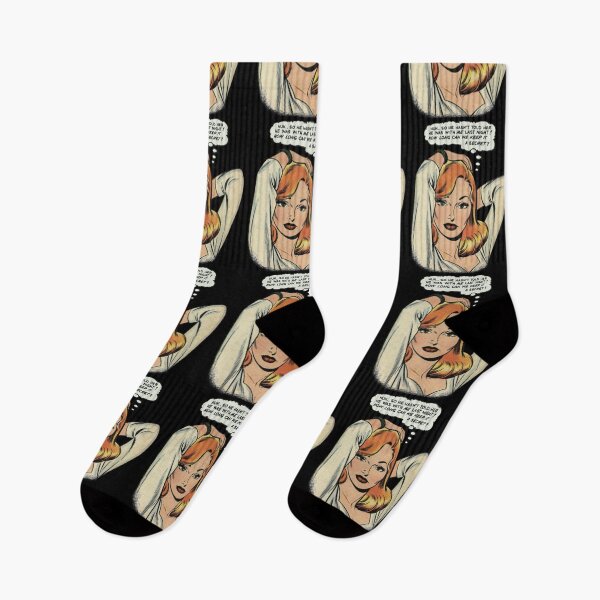 Item preview, Red Head Blonde Vintage Romance Comic Book And Secret Affair Slogan  designed and sold by TrulyEpoque.