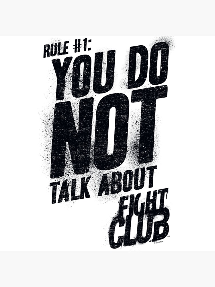 fight club rule 1 brand