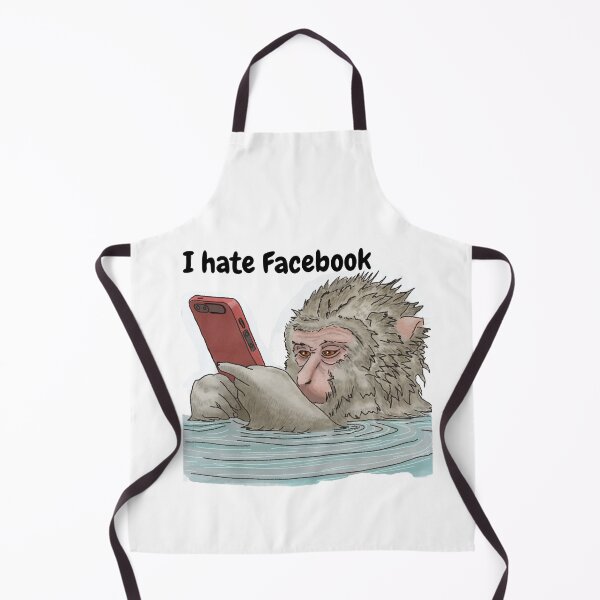 Item preview, I Hate Facebook - Monkey on Phone Taking a Bath designed and sold by BunnyBizarre.