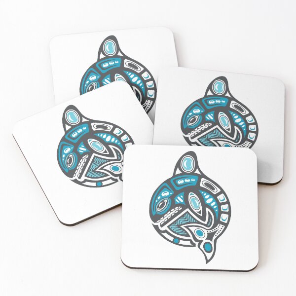 Item preview, Orca Shamanic Animal Emblem - Grey Blue designed and sold by Quire.