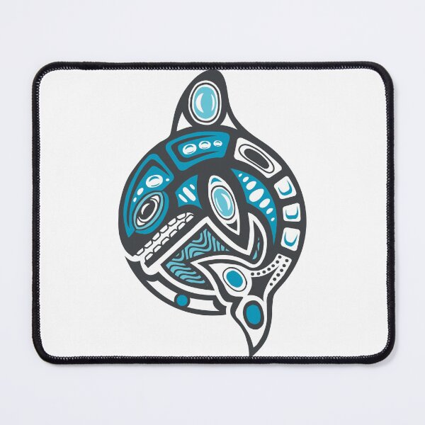 Item preview, Orca Shamanic Animal Emblem - Grey Blue designed and sold by Quire.