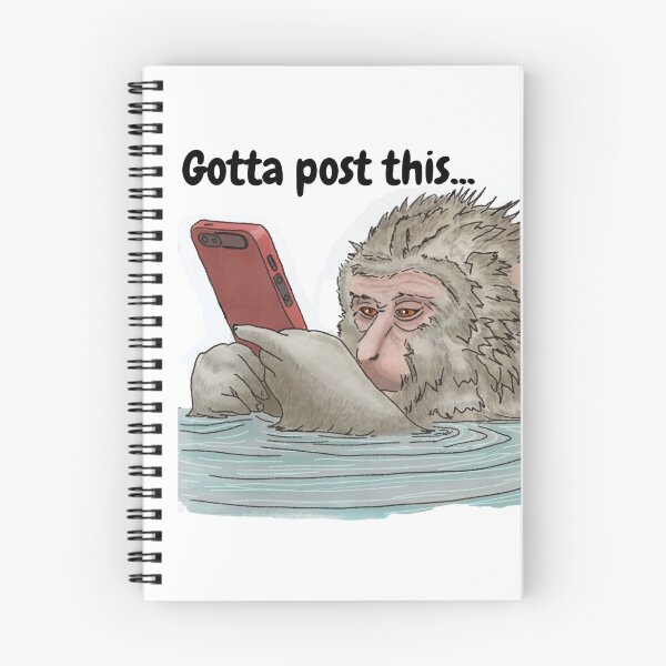 Item preview, Gotta Post This - Monkey on Phone Taking a Bath designed and sold by BunnyBizarre.