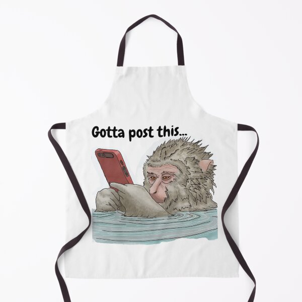Item preview, Gotta Post This - Monkey on Phone Taking a Bath designed and sold by BunnyBizarre.