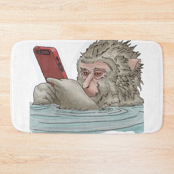 Item preview, Gotta Post This - Monkey on Phone Taking a Bath designed and sold by BunnyBizarre.