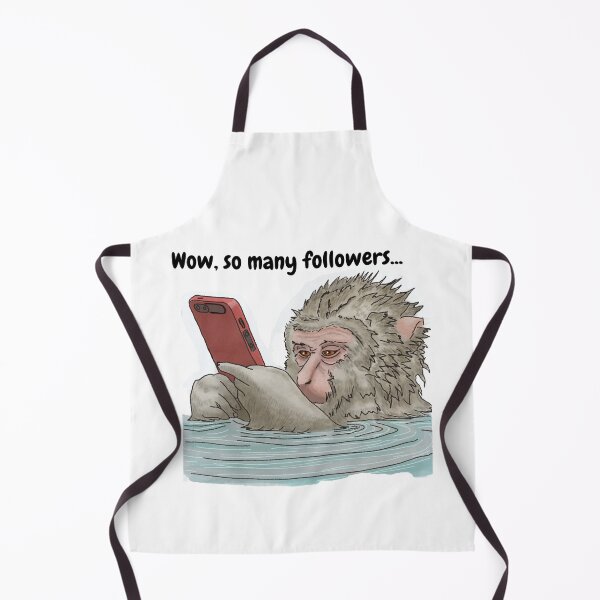 Item preview, Wow Many Followers - Monkey on Phone Taking a Bath designed and sold by BunnyBizarre.