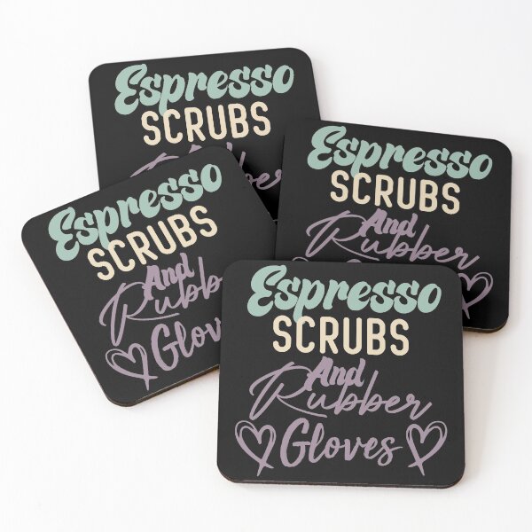 Item preview, Espresso Scrubs And Rubber Gloves Nurse Gift designed and sold by medbdj.