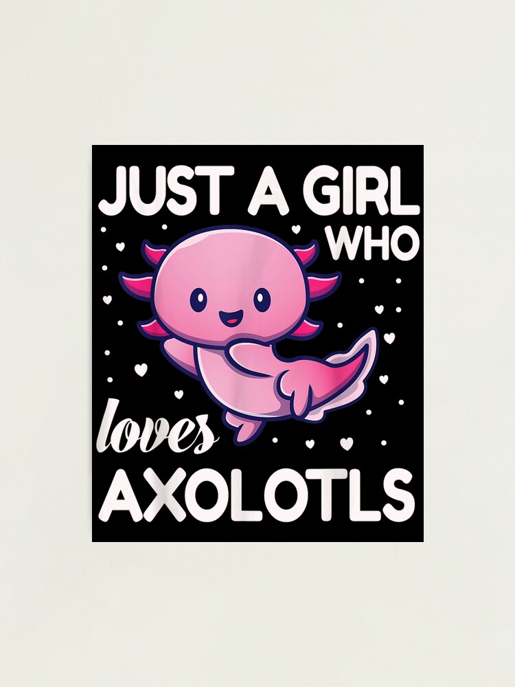 Boy who loves Axolotls Cute Axolotl Gift for Men Art Print by Qwerty  Designs