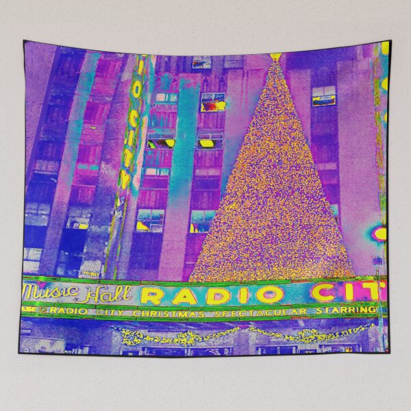 Item preview, Radio City Music Hall w tree at night designed and sold by Ellen Turner.