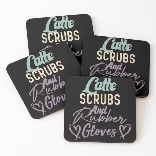 Item preview, Latte Scrubs And Rubber Gloves Nurse Gift designed and sold by medbdj.