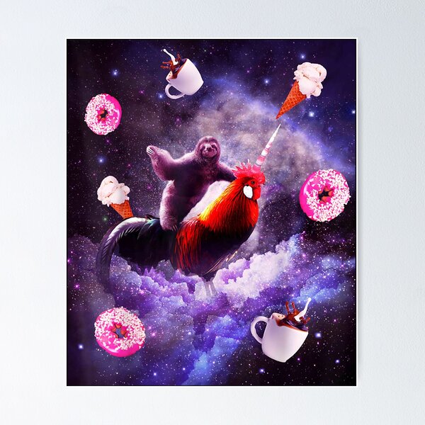 Item preview,  Outer Sloth Chicken Unicorn Donut designed and sold by paudels.