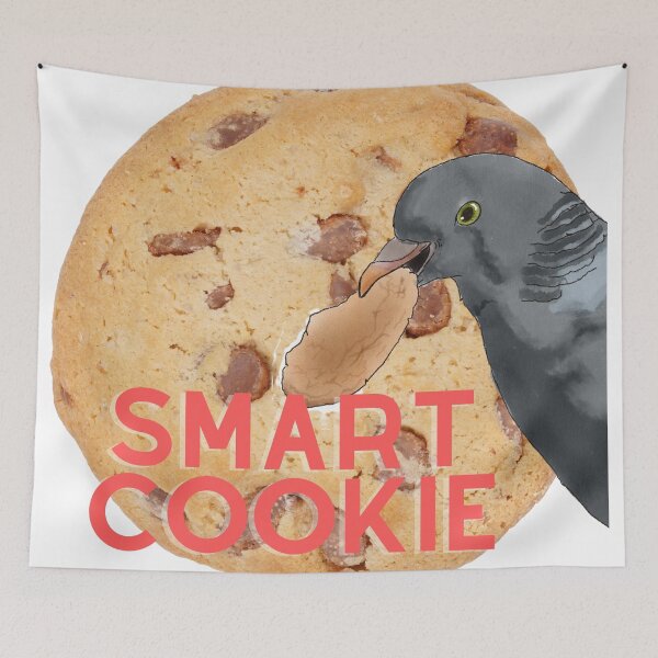 Item preview, Smart Cookie - Pigeon with Chocolate Chip Cookie designed and sold by BunnyBizarre.