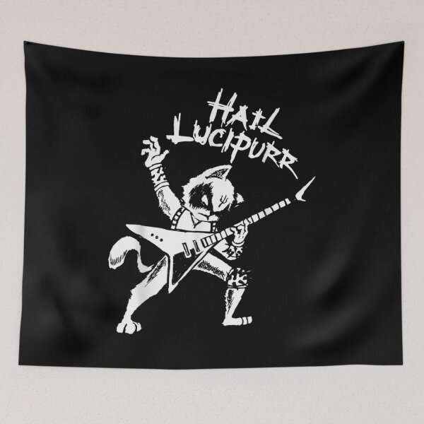 Item preview,  Hail Lucipurr Heavy Metal Satan Cats Guitar Playing Cat Gift designed and sold by paudels.