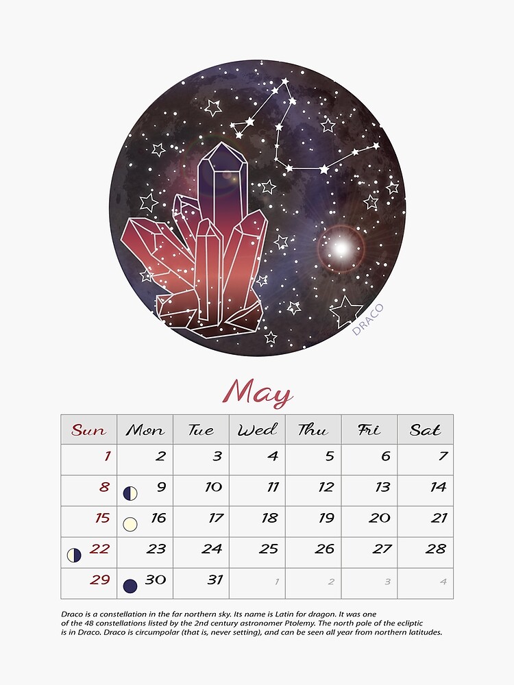 "May 2022 calendar Astronomy gifts 2022 Wall Calendar Moon phase