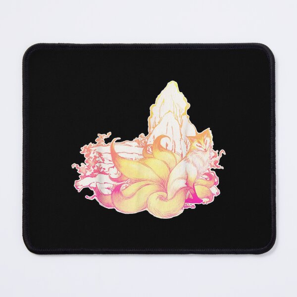 Item preview, Nine Tailed Fox Traditional Japanese Painting Style Hot Pink designed and sold by paudels.