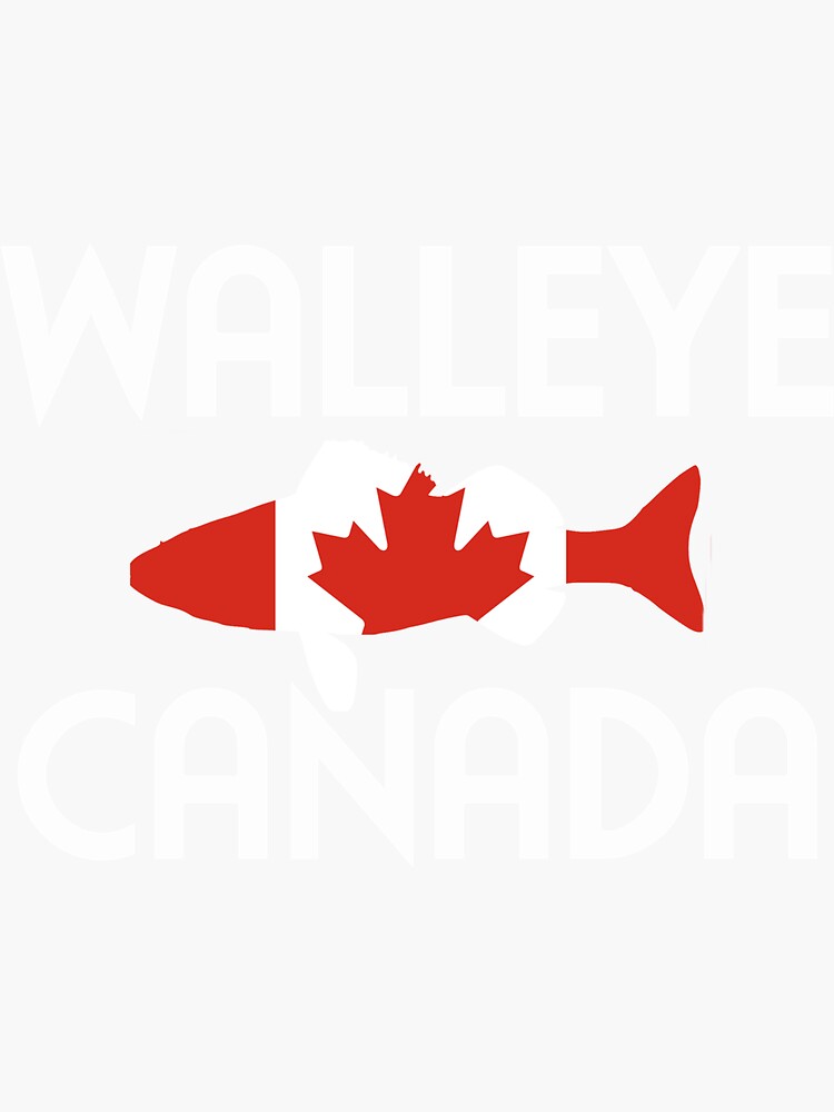 Walleye Canada Fishing Sticker for Sale by bessiey23