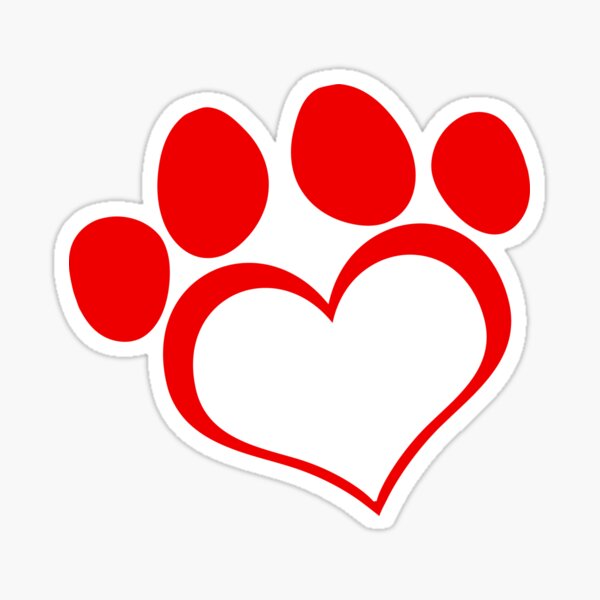 Paw Heart Sticker