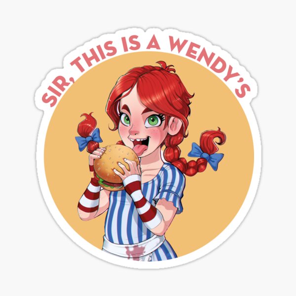 quot Sir this is a Wendy s Twitter Meme Character quot Sticker for Sale by