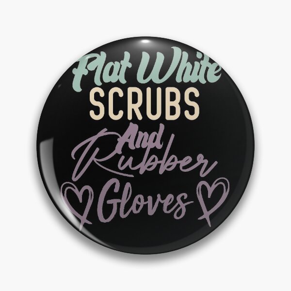 Item preview, Flat White Scrubs And Rubber Gloves Nurse Gift designed and sold by medbdj.