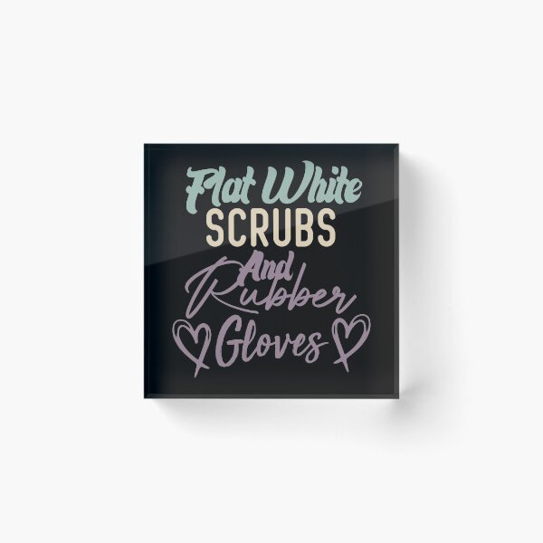 Item preview, Flat White Scrubs And Rubber Gloves Nurse Gift designed and sold by medbdj.