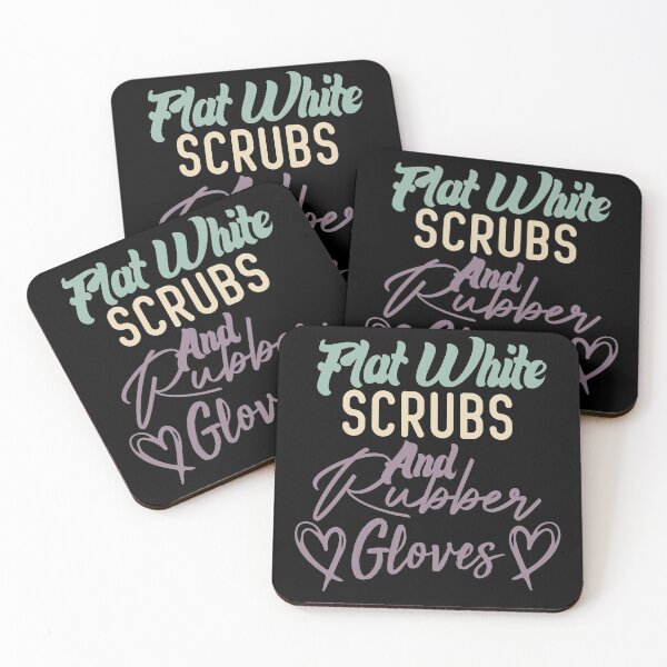 Item preview, Flat White Scrubs And Rubber Gloves Nurse Gift designed and sold by medbdj.
