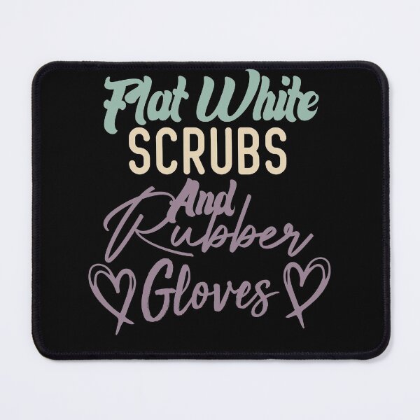 Item preview, Flat White Scrubs And Rubber Gloves Nurse Gift designed and sold by medbdj.