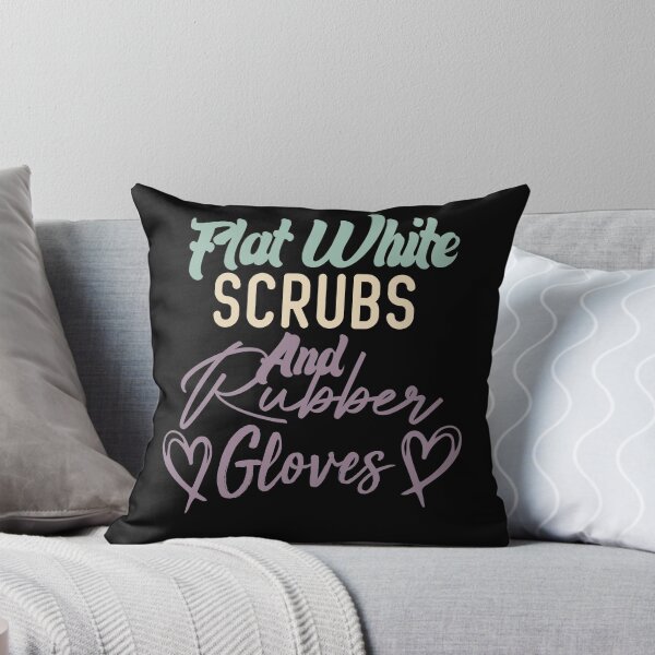Item preview, Flat White Scrubs And Rubber Gloves Nurse Gift designed and sold by medbdj.