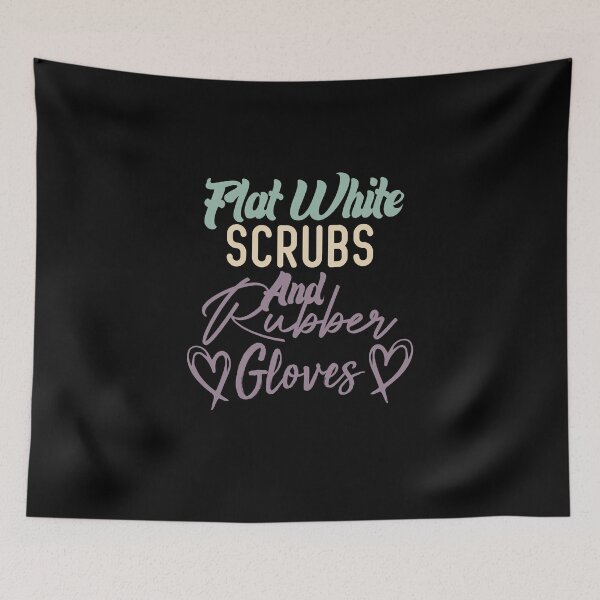 Item preview, Flat White Scrubs And Rubber Gloves Nurse Gift designed and sold by medbdj.