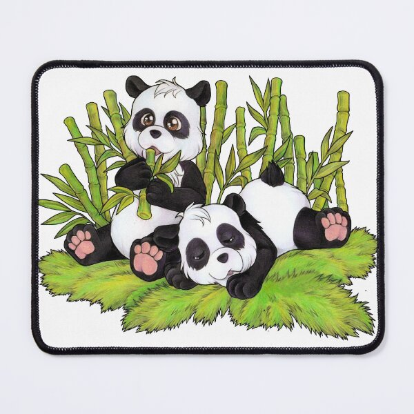Item preview, Cute pandas in the bamboo forest designed and sold by ZadzeneaArt.