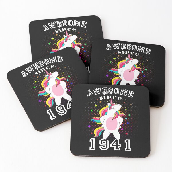 Item preview, 80th Birthday, Awesome Since 1941 Unicorn Shirt, Vintage 1941 Shirt, 80th Birthday Gift for Women designed and sold by VibesTraining.