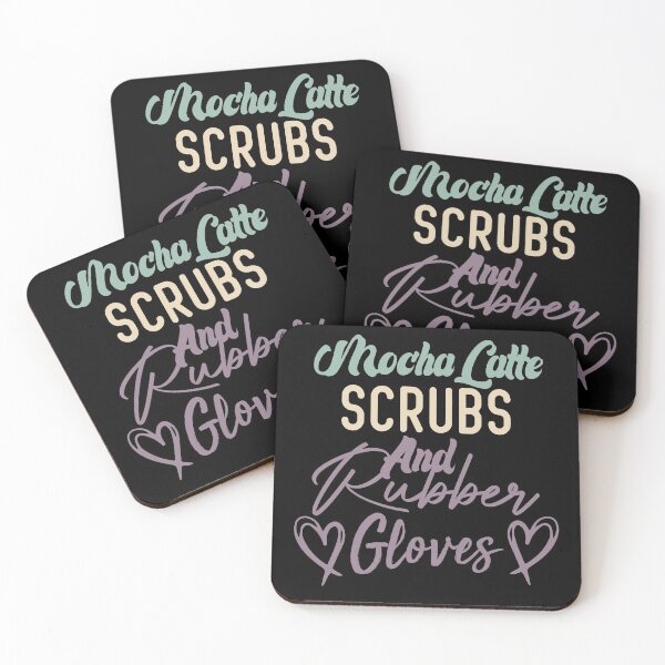 Item preview, Mocha Latte Scrubs And Rubber Gloves Nurse Gift designed and sold by medbdj.