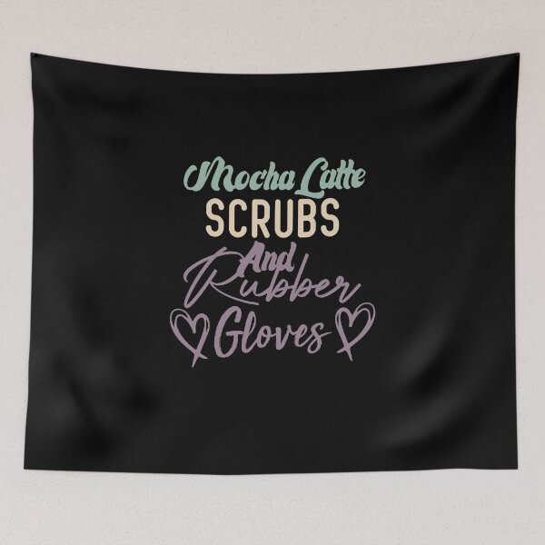 Item preview, Mocha Latte Scrubs And Rubber Gloves Nurse Gift designed and sold by medbdj.