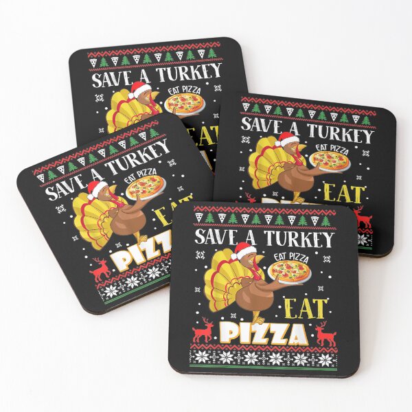 Item preview,  Turkey Save Eat Pizza Ugly Thanksgiving Vegan designed and sold by paudels.