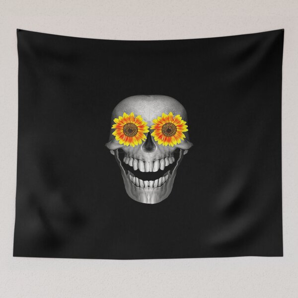 Item preview,  Smiling Skull With Sunflower Eyes designed and sold by paudels.