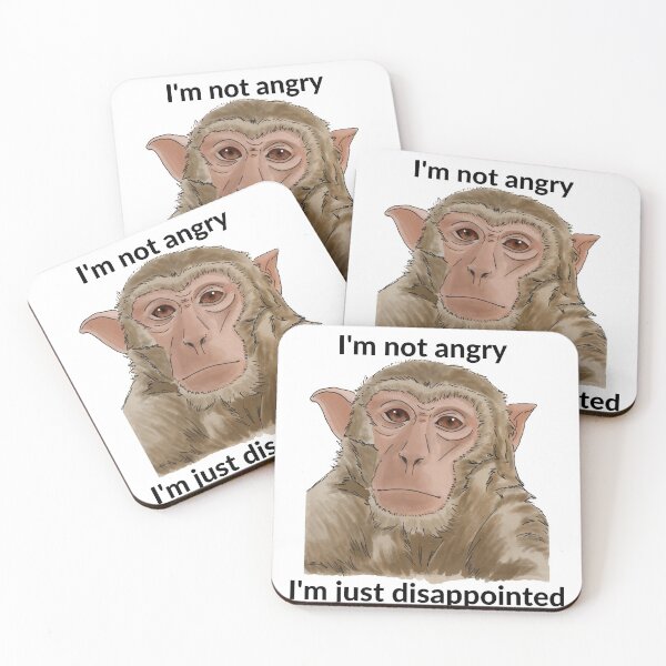 Item preview, Not Angry, Just Disappointed - Sad Monkey designed and sold by BunnyBizarre.