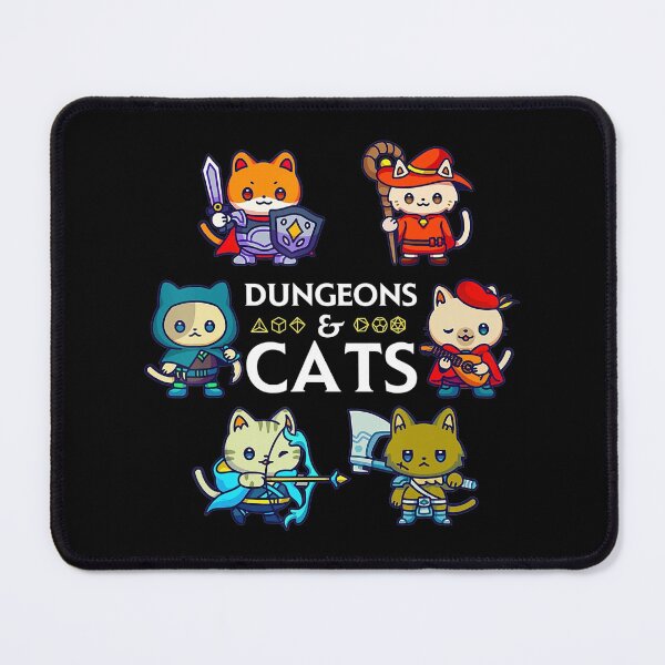 Item preview, Dungeons and Cats RPG D20 Dice Nerdy Fantasy Gamer Cat Gift designed and sold by PhuongTran909.