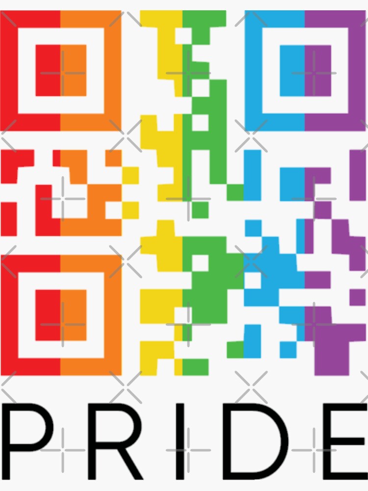 "PRIDE qr code" Sticker for Sale by pnkpopcorn Redbubble