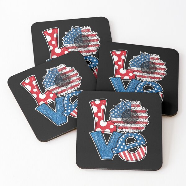 Item preview,  Love Sunflower American Flag 4th July Patriotic designed and sold by bessiey23.